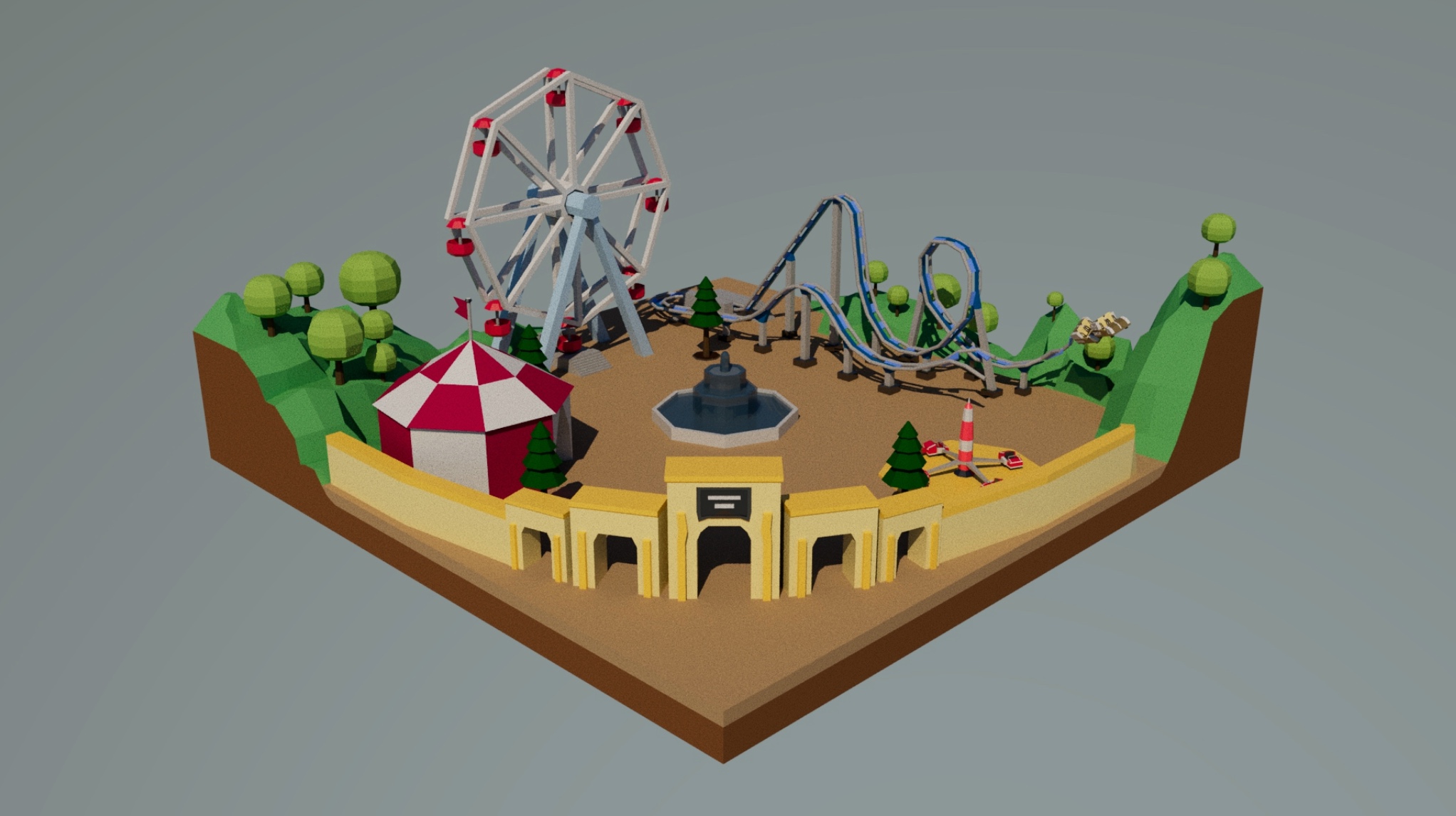 Theme park 3D model